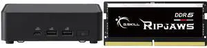 ASUS NUC 14 Pro Intel Core Ultra 5 125H RNUC14RVKU50000UI (NPU Support) Slim PC Barebone W/ 2x DDR5 SO-Dimm Slots, US cord, Single Unit - Memory and Storage Sold Separately G.SKILL Ripjaws SO-DIMM 32GB 262-Pin DDR5 SO-DIMM DDR5 4800 (PC4 38