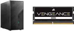 ASRock DESKMINI X600W/ USB4 Black Barebone System CORSAIR Vengeance 32GB 262-Pin DDR5 SO-DIMM DDR5 5600 (PC5 44800) Laptop Memory Model CMSX32GX5M1A5600C48