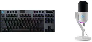 Logitech G915 X LIGHTSPEED TKL Wireless Mechanical Gaming Keyboard - GL Red Linear Switches, RGB Backlighting - Black Logitech G Yeti GX Dynamic RGB Gaming Microphone with LIGHTSYNC, USB Mic for Streaming, Supercardioid, USB Plug and Play f