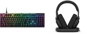 Razer DeathStalker V2 Gaming Keyboard: Low-Profile Keys - Linear Red Optical Switches - Ultra-Durable Coated Keycaps - Durable Aluminum Top Plate - Multi-Function Roller and Media Button - Chroma RGB Fractal Design Scape Dark RGB Wireless G