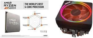 AMD Ryzen 5 5600X 6-core, 12-Thread Unlocked Desktop Processor - Tray Version (No Cooler) AMD Wraith Prism Thermal Solution AMD Ryzen 5 5600X 6-core, 12-Thread Unlocked Desktop Processor - Tray Version (No Cooler) AMD Wraith Prism Thermal Solution