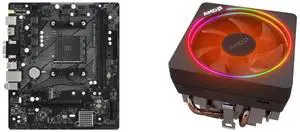 ASRock B550M-HVS SE - Motherboard - micro ATX - Socket AM4 - AMD PRO 565 Chipset - USB 3.2 Gen 1, USB-C 3.2 Gen 1 - Gigabit LAN - onboard graphics (CPU required) - HD Audio (8-channel) AMD Wraith Prism RGB LED Lighting Socket AM4 4-Pin Conn