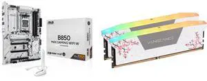 Motherboard Memory Combo - ASUS B850 MAX GAMING WIFI W Bundle with Corsair CMH32GX5M2B6000Z30WCB Motherboard Memory Combo - ASUS B850 MAX GAMING WIFI W Bundle with Corsair CMH32GX5M2B6000Z30WCB