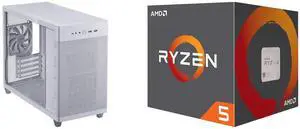 Computer Case CPU Combo -  ASUS AP201 ASUS PRIME CASE TG WHITE Bundle with  AMD 100-100000644BOX