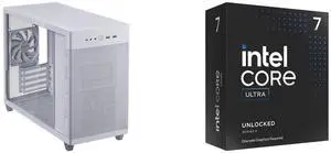 Computer Case CPU Combo -  ASUS AP201 ASUS PRIME CASE TG WHITE Bundle with  Intel BX80768265KF