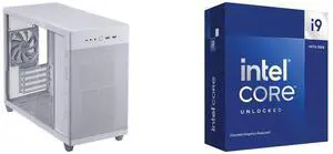 Computer Case CPU Combo -  ASUS AP201 ASUS PRIME CASE TG WHITE Bundle with  Intel BX8071514900KF