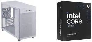 Computer Case CPU Combo -  ASUS AP201 ASUS PRIME CASE TG WHITE Bundle with  Intel BX80768285K
