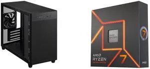 Computer Case CPU Combo -  ASUS AP201 ASUS PRIME CASE TG BLACK Bundle with  AMD 100-100000591WOF
