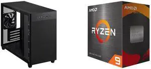 Computer Case CPU Combo -  ASUS AP201 ASUS PRIME CASE TG BLACK Bundle with  AMD 100-100001581WOF