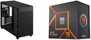 Computer Case CPU Combo -  ASUS AP201 ASUS PRIME CASE TG BLACK Bundle with  AMD 100-100000589WOF
