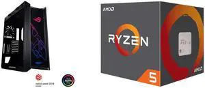 Computer Case CPU Combo -  ASUS GX601 ROG STRIX HELIOS CASE/BK/AL/WITH HANDLE Bundle with  AMD 100-100000644BOX