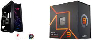 Computer Case CPU Combo -  ASUS GX601 ROG STRIX HELIOS CASE/BK/AL/WITH HANDLE Bundle with  AMD 100-100000589WOF