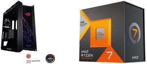 Computer Case CPU Combo -  ASUS GX601 ROG STRIX HELIOS CASE/BK/AL/WITH HANDLE Bundle with  AMD Ryzen 7 7800X3D
