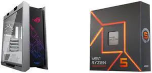 Computer Case CPU Combo -  ASUS GX601 ROG STRIX HELIOS CASE/WT/AL/WITH HANDLE Bundle with  AMD 100-100000593WOF