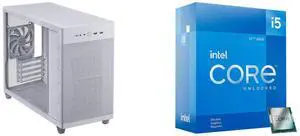 Computer Case CPU Combo -  ASUS AP201 ASUS PRIME CASE TG WHITE Bundle with  Intel BX8071512600KF
