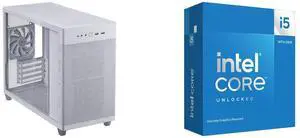 Computer Case CPU Combo -  ASUS AP201 ASUS PRIME CASE TG WHITE Bundle with  Intel BX8071514600KF