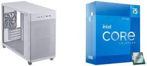 Computer Case CPU Combo -  ASUS AP201 ASUS PRIME CASE TG WHITE Bundle with  Intel BX8071512600K