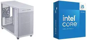 Computer Case CPU Combo -  ASUS AP201 ASUS PRIME CASE TG WHITE Bundle with  Intel BX8071514600K