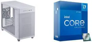 Computer Case CPU Combo -  ASUS AP201 ASUS PRIME CASE TG WHITE Bundle with  Intel BX8071512700K