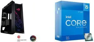Computer Case CPU Combo -  ASUS GX601 ROG STRIX HELIOS CASE/BK/AL/WITH HANDLE Bundle with  Intel BX8071512600KF