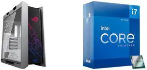 Computer Case CPU Combo -  ASUS GX601 ROG STRIX HELIOS CASE/WT/AL/WITH HANDLE Bundle with  Intel BX8071512700K