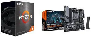 CPU Motherboard Combo: AMD Ryzen 5 5500 w/ Gigabyte 550M Gaming X Wifi6