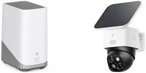 eufy Security S380 HomeBase (HomeBase 3),eufy Edge Security Center, Local Expandable Storage up to 16TB, eufy Security Product Compatibility, Advanced Encryption, No Monthly Fee eufy Security SoloCam S340, Solar Security Camera, Wireless Ou