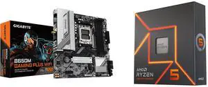 Motherboard CPU Combo - GIGABYTE B650M GAMING PLUS WIFI Bundle with CPU AMD|RYZEN 5 7600X