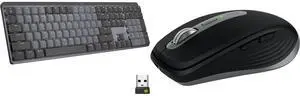 Logitech MX Mechanical Wireless Illuminated Performance Keyboard, Linear Switches, Backlit Keys, Bluetooth, USB-C, macOS, Windows, Linux, iOS, Android, Graphite Logitech MX Anywhere 3S for Mac, Compact Wireless Bluetooth Mouse, 8K DPI Any-S