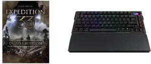 Clair Obscur: Expedition 33 Deluxe Edition - PC [Steam Online Game Code] ASUS ROG Azoth Extreme 75 Custom Gaming Keyboard, Aluminum Chassis, Carbon Fiber Positioning Plate, Adjustable Gasket Mount, 3-Layer Dampening, OLED Touchscreen, ROG N
