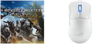 Monster Hunter Wilds - PC [Steam Online Game Code] ASUS ROG Keris II WL Ace (54-gram ergonomic mouse, 42000-dpi, ROG Micro Switch, SpeedNova wireless technology, ROG Polling Rate Booster, 4000 Hz in wireless mode, up to 8000 Hz in wired mod