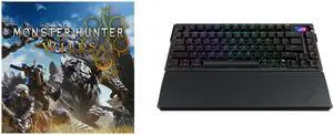 Monster Hunter Wilds - PC [Steam Online Game Code] ASUS ROG Azoth Extreme 75 Custom Gaming Keyboard, Aluminum Chassis, Carbon Fiber Positioning Plate, Adjustable Gasket Mount, 3-Layer Dampening, OLED Touchscreen, ROG NX Snow Linear Switches