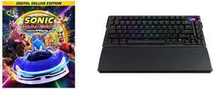 Sonic Racing: CrossWorlds Digital Deluxe Edition - PC [Steam Online Game Code] ASUS ROG Azoth Extreme 75 Custom Gaming Keyboard, Aluminum Chassis, Carbon Fiber Positioning Plate, Adjustable Gasket Mount, 3-Layer Dampening, OLED Touchscreen,