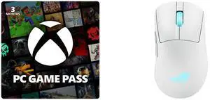 PC Game Pass (100+ PC Games All You Can Play) 3 Month US Region [Digital Code] ASUS ROG Keris II Origin Wireless Gaming Mouse, 64g Ergonomic,  AimPoint Pro 42K DPI Optical Sensor, ROG Micro Switches II, SpeedNova Ultrafast Wireless, Bluetoo