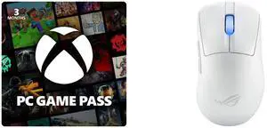 PC Game Pass (100+ PC Games All You Can Play) 3 Month US Region [Digital Code] ASUS ROG Keris II WL Ace (54-gram ergonomic mouse, 42000-dpi, ROG Micro Switch, SpeedNova wireless technology, ROG Polling Rate Booster, 4000 Hz in wireless mode