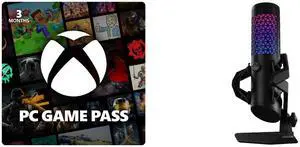 PC Game Pass (100+ PC Games All You Can Play) 3 Month US Region [Digital Code] ASUS ROG Carnyx USB gaming microphone certified by professional streamer, studio-grade 25 mm condenser capsule, high-pass filter, build-in pop filter, premium me