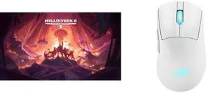 HELLDIVERS 2 - PC [Steam Code, UNITED STATES] ASUS ROG Keris II Origin Wireless Gaming Mouse, 64g Ergonomic,  AimPoint Pro 42K DPI Optical Sensor, ROG Micro Switches II, SpeedNova Ultrafast Wireless, Bluetooth Compatible - Moonllight White