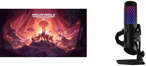 HELLDIVERS 2 - PC [Steam Code, UNITED STATES] ASUS ROG Carnyx USB gaming microphone certified by professional streamer, studio-grade 25 mm condenser capsule, high-pass filter, build-in pop filter, premium metal shock mount, Aura RGB, Black