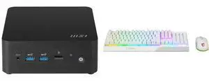 MSI Cubi NUC 13MQG 202BUS Mini Barebone PC, Intel Core i7-1365U vPro Enterprise, ( windows os, RAM, HDD are not included)   Cubi13MQG202B MSI Vigor GK30 Gaming Keyboard & GM11 Gaming Mouse Combo - Mechanical Membrane Switches, 6-Zone RGB, W