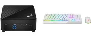 MSI Cubi 5 12M-086BUS Intel SoC Intel Core i3-1215U WIFI 6E 1xHDMI out(2.0b) 1x DP-out(1.4) 2xRJ45 4 USB 3.2 Barebone Systems - Mini-PC,Single Unit - Memory and Storage Sold Separately MSI Vigor GK30 Gaming Keyboard & GM11 Gaming Mouse Comb