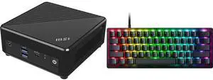 MSI Cubi N ADL Fanless Ultrasmall NUC MINI PC Barebone PC, Intel Celeron N100, WiFi AC9462, BT 5, Duel LAN, ThunderBOLT Type C, Black, Non-OS (ADL-055BUS) Razer Huntsman V3 Pro Mini 60% Esports Gaming Keyboard - Analog Optical Switches, Raz MSI Cubi N ADL Fanless Ultrasmall NUC MINI PC Barebone PC, Intel Celeron N100, WiFi AC9462, BT 5, Duel LAN, ThunderBOLT Type C, Black, Non-OS (ADL-055BUS) Razer Huntsman V3 Pro Mini 60% Esports Gaming Keyboard - Analog Optical Switches, Raz