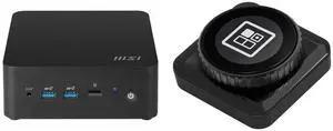 MSI Cubi NUC 13MQG 202BUS Mini Barebone PC, Intel Core i7-1365U vPro Enterprise, ( windows os, RAM, HDD are not included)   Cubi13MQG202B MasterHUB Encoder Dial w/ IPS Display Module - Scene Switching, Volume Control, Clock, Timer, and Endl