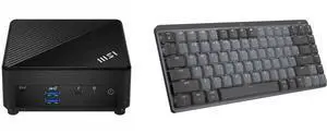 MSI Cubi 5 12M-086BUS Intel SoC Intel Core i3-1215U WIFI 6E 1xHDMI out(2.0b) 1x DP-out(1.4) 2xRJ45 4 USB 3.2 Barebone Systems - Mini-PC,Single Unit - Memory and Storage Sold Separately Logitech MX Mechanical Mini for Mac Wireless Illuminate
