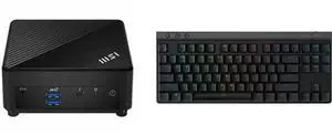 MSI Cubi 5 12M-086BUS Intel SoC Intel Core i3-1215U WIFI 6E 1xHDMI out(2.0b) 1x DP-out(1.4) 2xRJ45 4 USB 3.2 Barebone Systems - Mini-PC,Single Unit - Memory and Storage Sold Separately Logitech G515 LIGHTSPEED TKL Low Profile Wireless Gamin