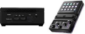 MSI Cubi N ADL Fanless Ultrasmall NUC MINI PC Barebone PC, Intel Pentium N200, WiFi AC9462, BT 5, Duel LAN,  ThunderBOLT Type C, Black, Non-OS (ADL-054BUS) MasterHUB Creator Kit: Fully Modular Allows You to Customize with Base, 15xKeys IPS