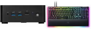 MSI Cubi NUC 13MQG 203BUS Mini Barebone PC, Intel Core i5-1345U vPro Entperise (Windows OS, RAM, HDD are not included)  Cubi13MQG203B Razer BlackWidow V4 Pro Wired Mechanical Gaming Keyboard - Yellow Switches (Linear & Silent), Doubleshot A