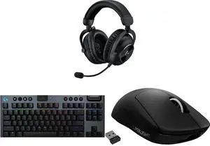 Logitech G PRO X2 LIGHTSPEED Wireless Gaming Headset, Detachable Boom Mic, 50mm Graphene Drivers, DTS:X Headphone 2.0—7.1 Surround, Bluetooth/USB/3.5mm Aux, for PC, PS5, PS4, Nintendo Switch - Black Logitech G915 X LIGHTSPEED TKL Wireless M