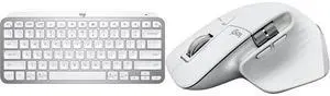Logitech MX Keys Mini Minimalist Wireless Illuminated Keyboard, Compact, Bluetooth, USB-C, for Apple macOS, iOS, Windows, Linux, Android - Pale Gray - With Free Adobe Creative Cloud Subscription Logitech MX Master 3S - Wireless Performance