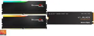 Memory | SSD Combo
G.SKILL Ripjaws M5 Neo RGB Series 32GB (2 x 16GB) 288-Pin PC RAM DDR5 6000 (PC5 48000) Desktop Memory 
WD_BLACK 2TB SN850X NVMe Internal Gaming SSD Solid State Drive - Gen4 PCIe, M.2 2280, Up to 7,300 MB/s - WDS200T2X0E