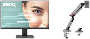 BenQ GW2491 23.8” 1080p FHD 100Hz IPS Eye-Care Monitor, HDMI, DisplayPort, 1080x1920, Ultra Slim Bezel, TUV-Certified, Flicker-Free, Low Blue Light Plus, Eye-CareU MSI MPG MT161R - Premium RGB Single Monitor Stand Arm, Supports 17-45" Scre BenQ GW2491 23.8” 1080p FHD 100Hz IPS Eye-Care Monitor, HDMI, DisplayPort, 1080x1920, Ultra Slim Bezel, TUV-Certified, Flicker-Free, Low Blue Light Plus, Eye-CareU MSI MPG MT161R - Premium RGB Single Monitor Stand Arm, Supports 17-45" Scre